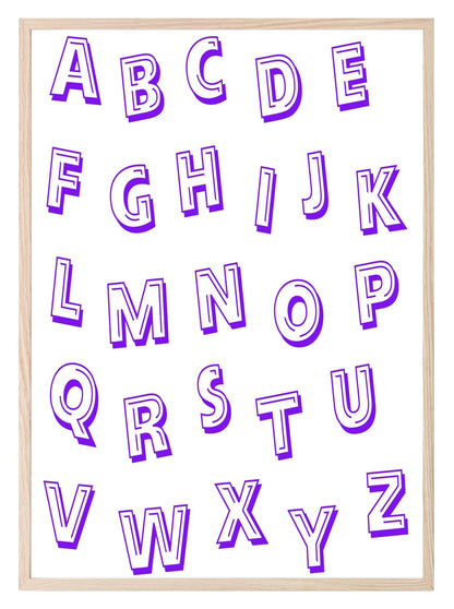 Bubble Alphabet Print | Kids Wall Art