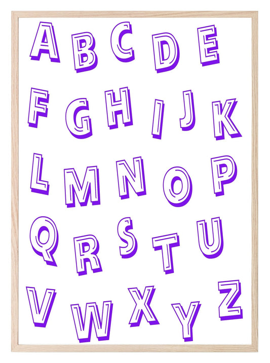 Bubble Alphabet Print | Kids Wall Art