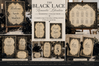 Black Lace Gothic Engagement Welcome Sign | Personalised