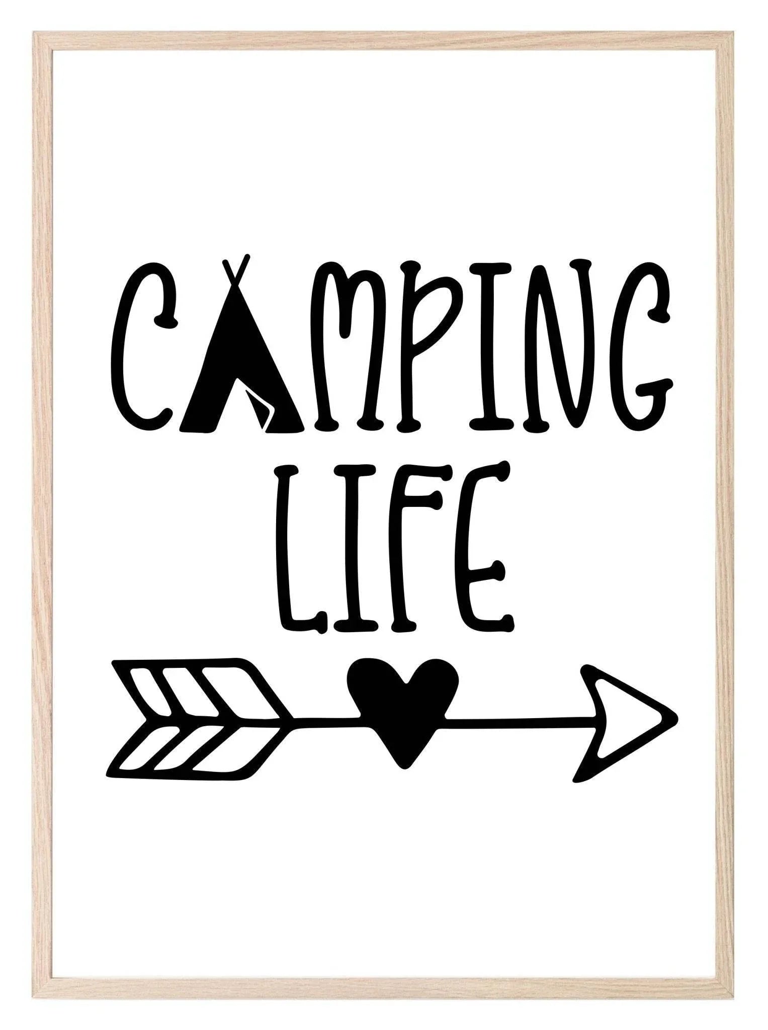 Camping Life Print | Hobbies Wall Art - Larosier Prints