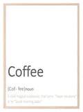 Coffee Definition Print | Food & Drink Wall Art | Customisable - Larosier Prints