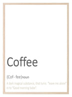 Coffee Definition Print | Food & Drink Wall Art | Customisable - Larosier Prints