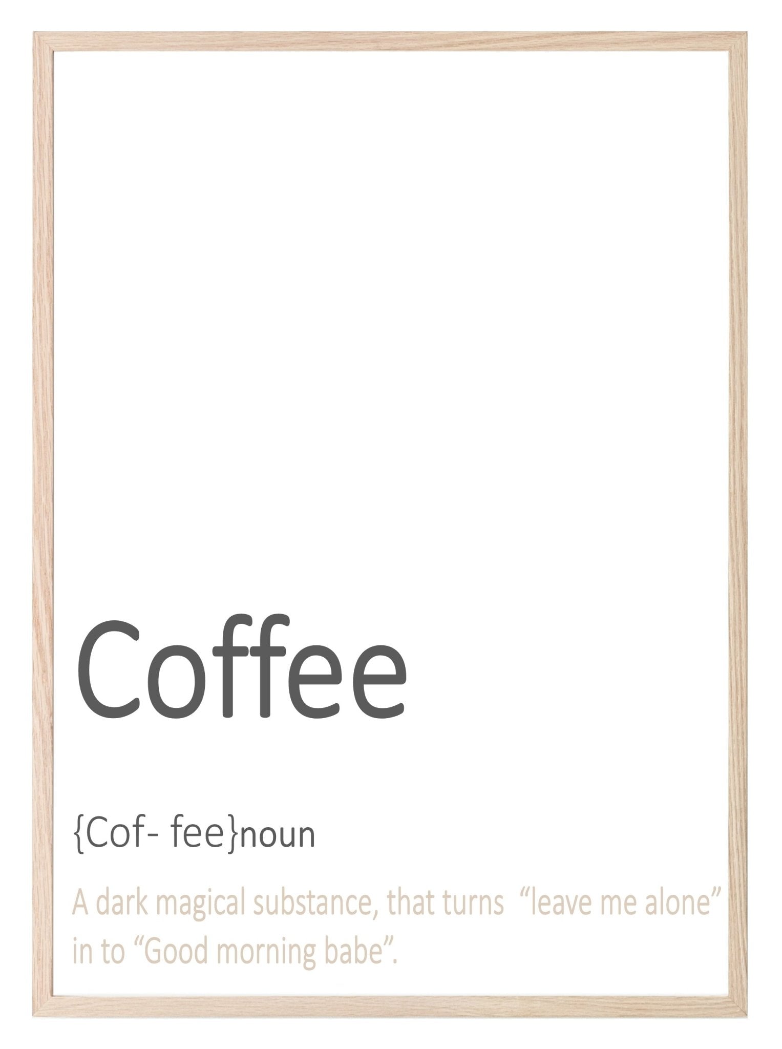 Coffee Definition Print | Food & Drink Wall Art | Customisable