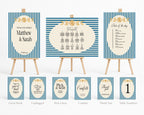 Blue Celestial complete wedding signage bundle