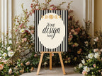 Black Celestial Birthday Custom Sign - personalised birthday stationery design example, image 1