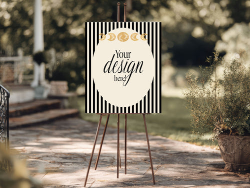 Black Celestial Birthday Custom Sign - personalised birthday stationery design example, image 2