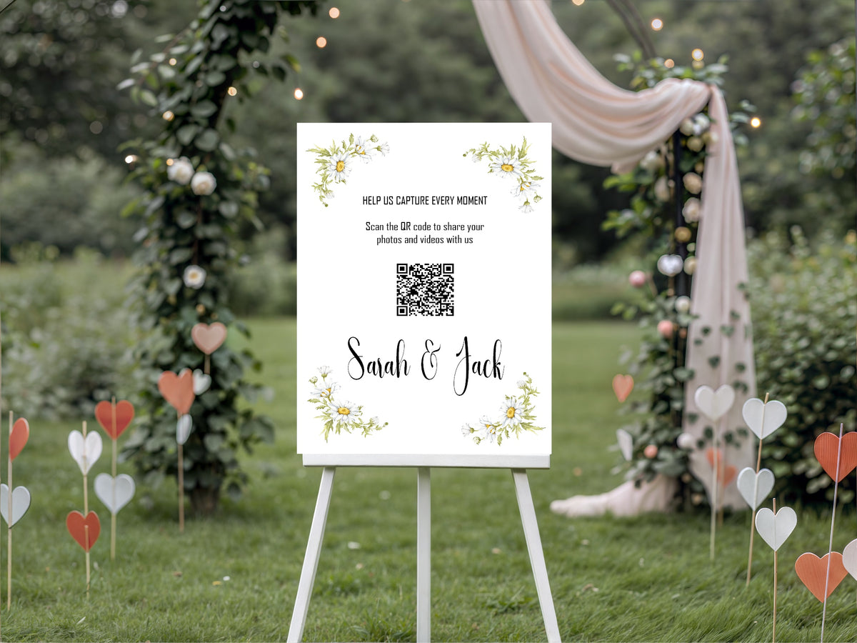 Daisy Wedding QR Code Sign — additional Daisy mock-up