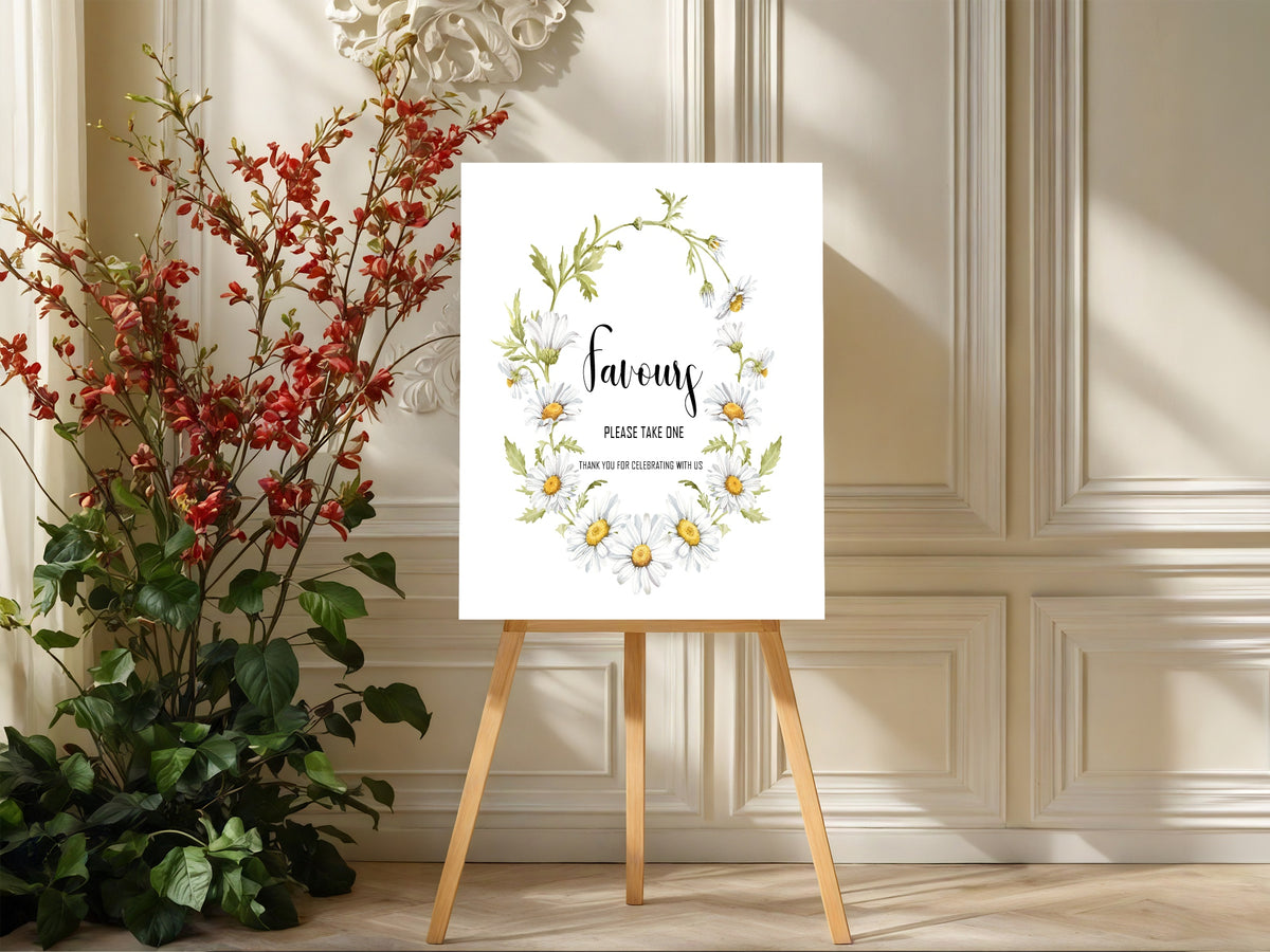 Daisy Wedding Favours Sign — additional Daisy mock-up