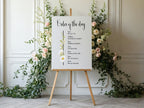 Daisy Wedding Order of the Day Sign — additional Daisy mock-up