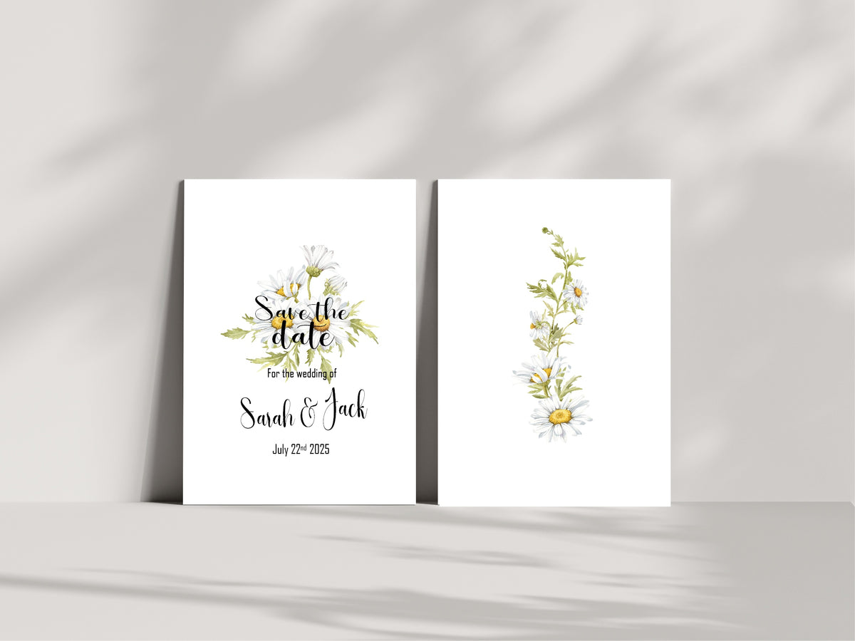 Daisy Wedding Save the Date Cards | Pack of 10 — additional Daisy mock-up