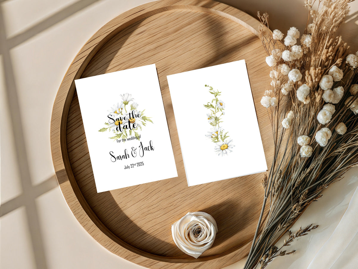 Daisy Wedding Save the Date Cards | Pack of 10 — additional Daisy mock-up