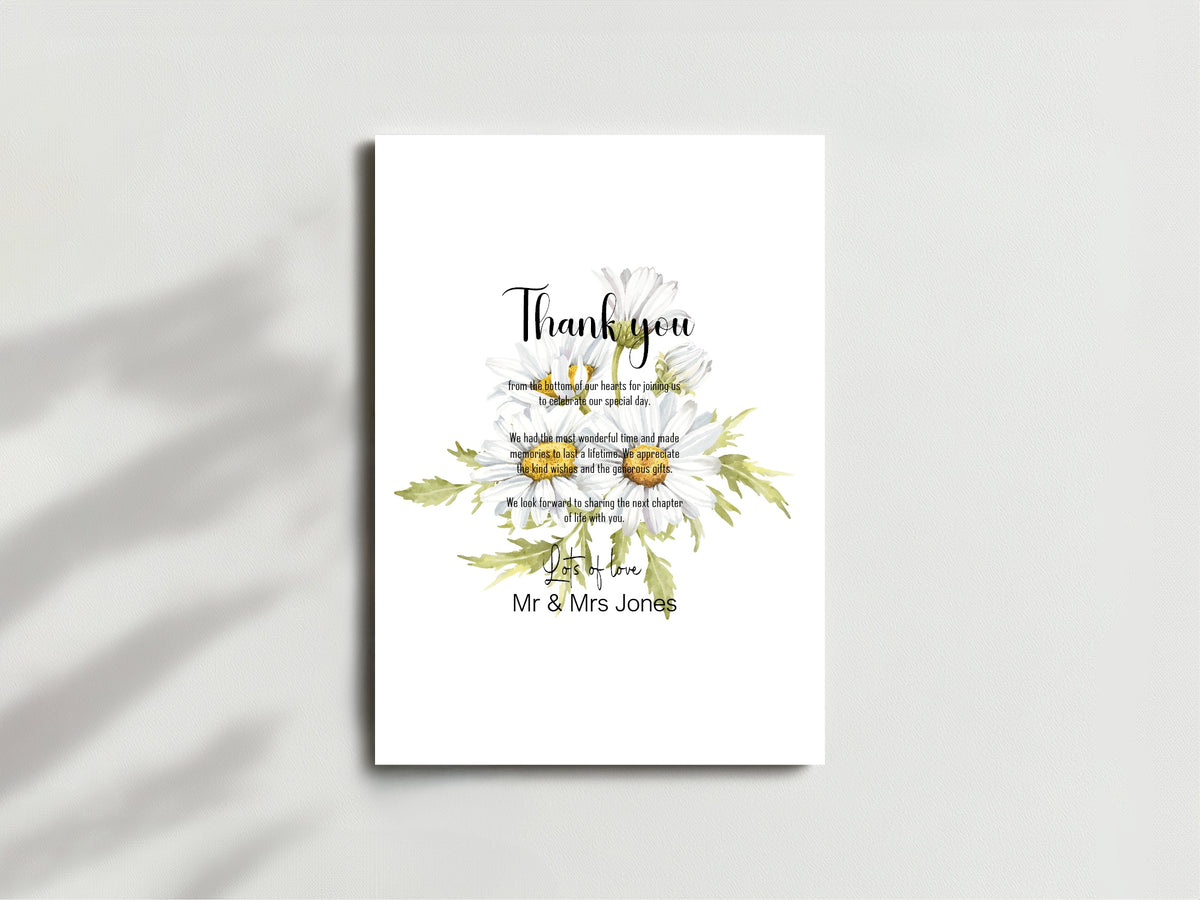 Daisy Wedding Thank You Cards | Pack of 10 — main product image