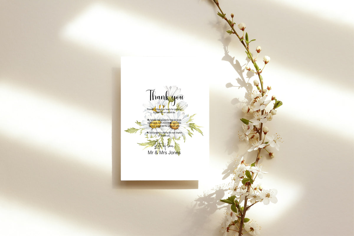 Daisy Wedding Thank You Cards | Pack of 10 — additional Daisy mock-up