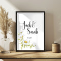 Daisy Personalised Forever Wedding Keepsake Print — main product image