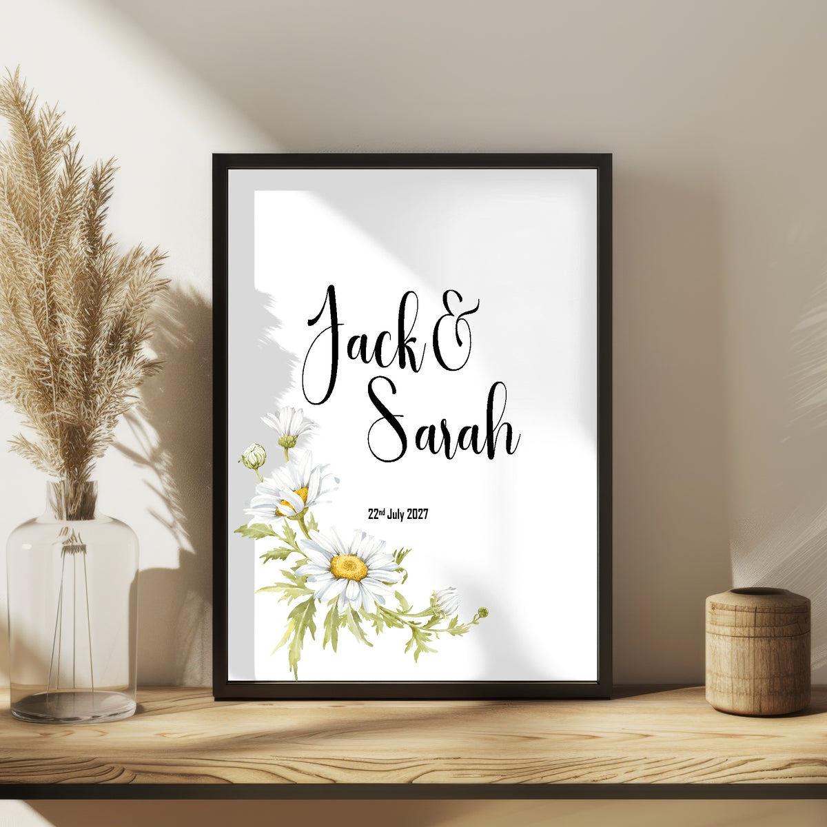 Daisy Personalised Forever Wedding Keepsake Print — main product image