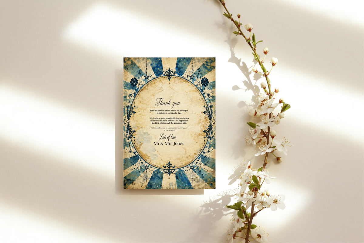 Gothic Circus Wedding Thank You Cards | Sets of 10 to 100 — alternative product mock-up