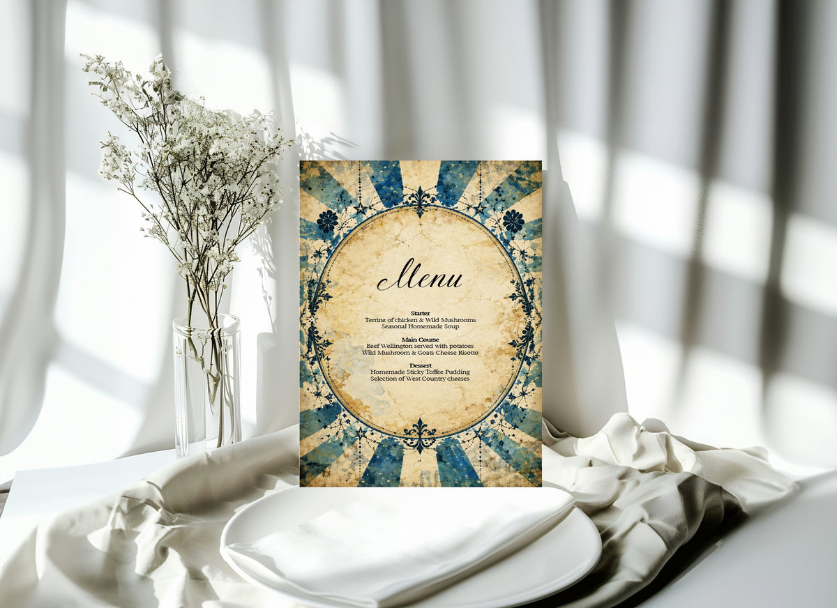 Gothic Circus Wedding Menu — alternative product mock-up
