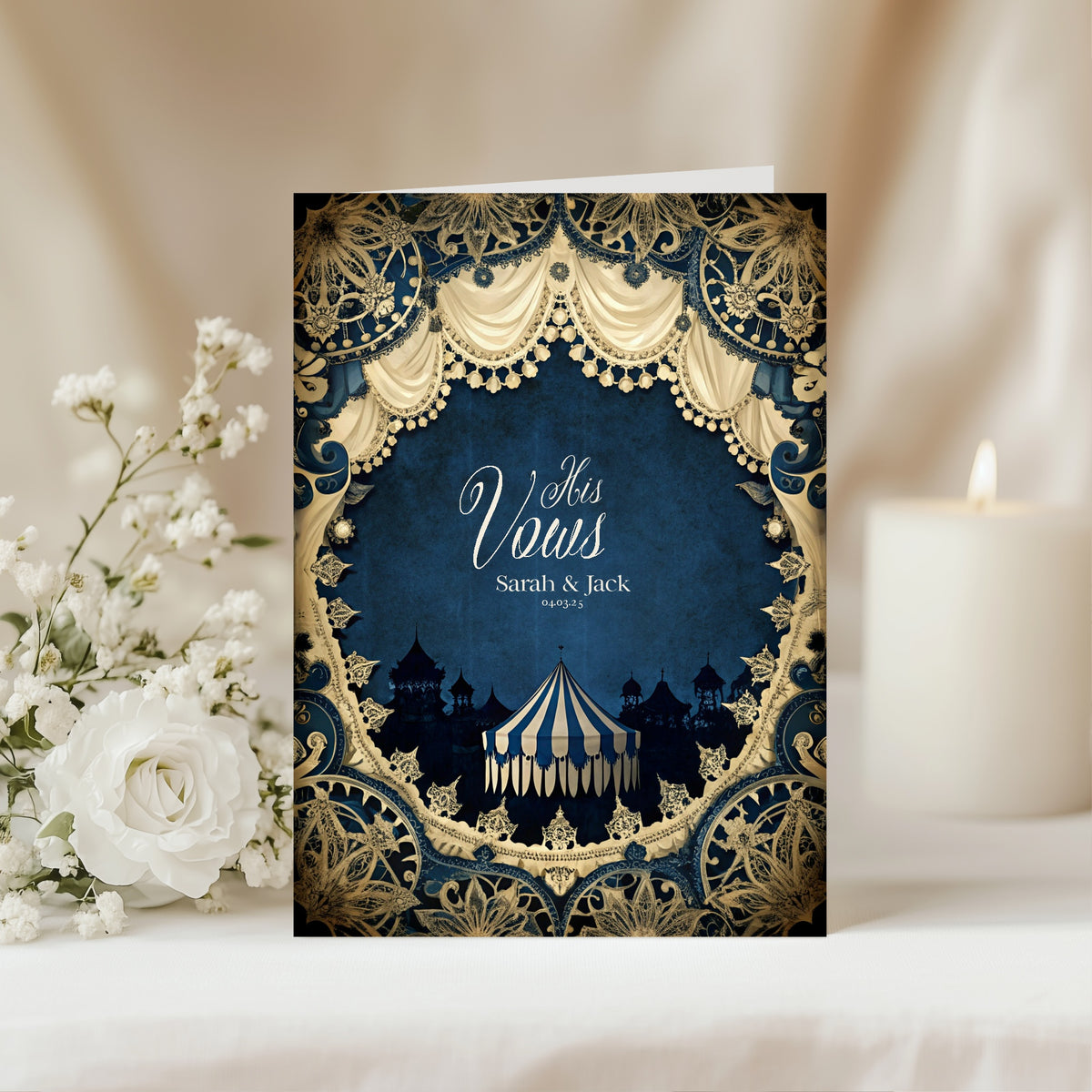 Gothic Circus Wedding Vow Books | Set of 2 — alternative product mock-up
