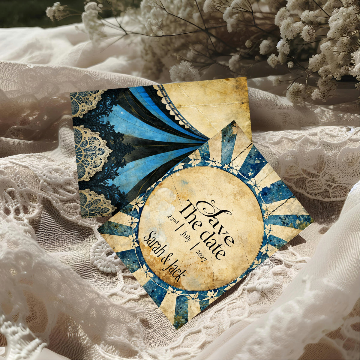 Gothic Circus Save the Date Cards | Pack of 10 — alternative product mock-up