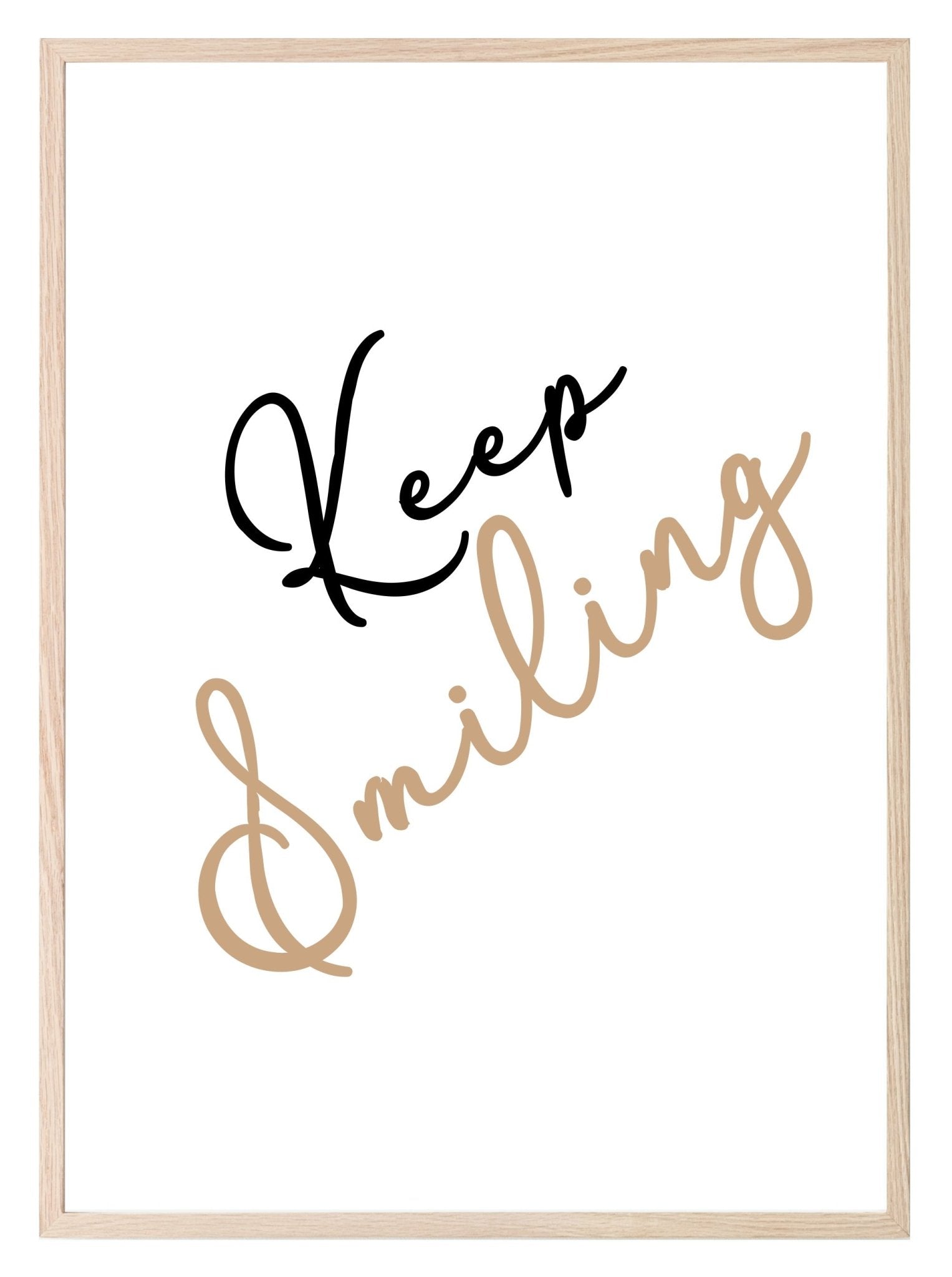 Keep Smiling Print | Inspirational Wall Art | Customisable