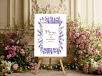 Lavender Floral Unplugged Ceremony Sign
