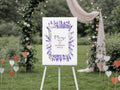 Lavender Floral Unplugged Ceremony Sign