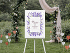 Lavender Floral Unplugged Ceremony Sign