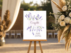 Lavender Floral Wedding Confetti Sign