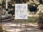 Lavender Floral Wedding Thank You Sign