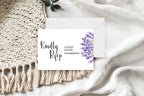 Lavender Floral Wedding RSVP Cards | Pack of 10