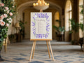 Lavender Floral Wedding Order of the Day Sign