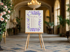 Lavender Floral Wedding Order of the Day Sign