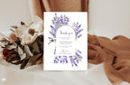 Lavender Floral Wedding Thank You Cards | Pack of 10