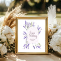 Lavender Floral Wedding Open Seating Sign