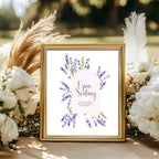 Lavender Floral Wedding Open Seating Sign