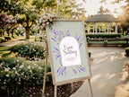 Lavender Floral Wedding Open Seating Sign
