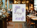 Lavender Floral Wedding Custom Wording Sign