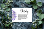 Lavender Floral Wedding Enclosure Cards | Pack of 10