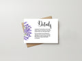 Lavender Floral Wedding Enclosure Cards | Pack of 10