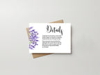 Lavender Floral Wedding Enclosure Cards | Pack of 10