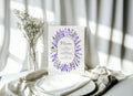 Lavender Floral Wedding Menu Sign