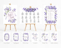 Lavender Floral Complete Wedding Sign Bundle