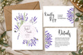 Lavender Floral Wedding Invitation Suite