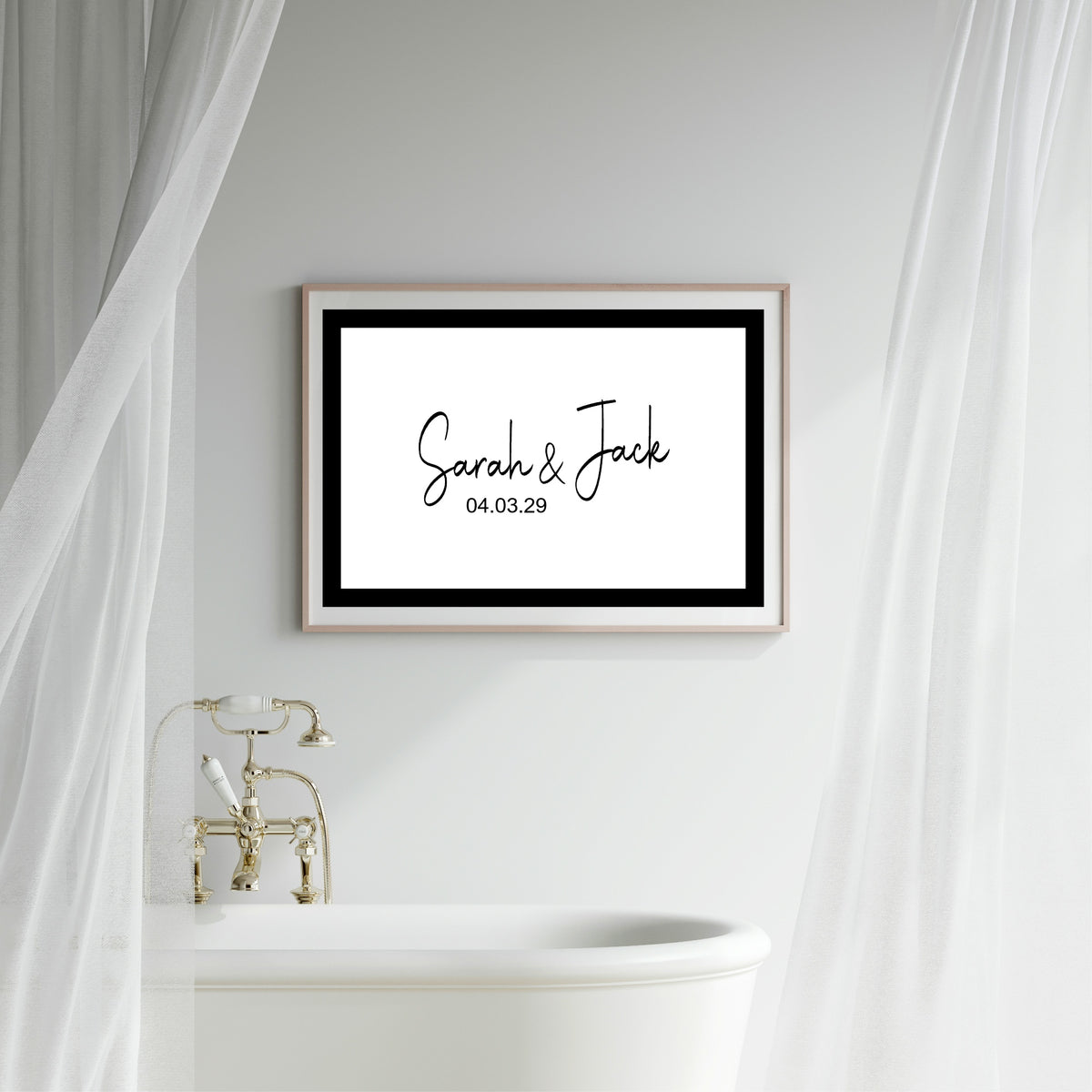 Minimalist personalised Forever Print lifestyle photo