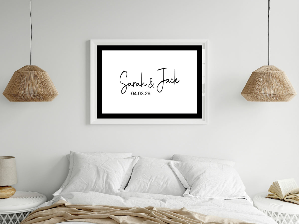 Minimalist personalised Forever Print lifestyle photo