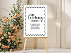 Monochrome Champagne Wedding In Loving Memory Sign