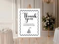 Monochrome Champagne Wedding Thank You Sign