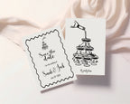 Monochrome Champagne Wedding Save the Date Cards | Pack of 10