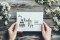 Monochrome Champagne Wedding RSVP Cards | Pack of 10