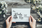 Monochrome Champagne Wedding RSVP Cards | Pack of 10